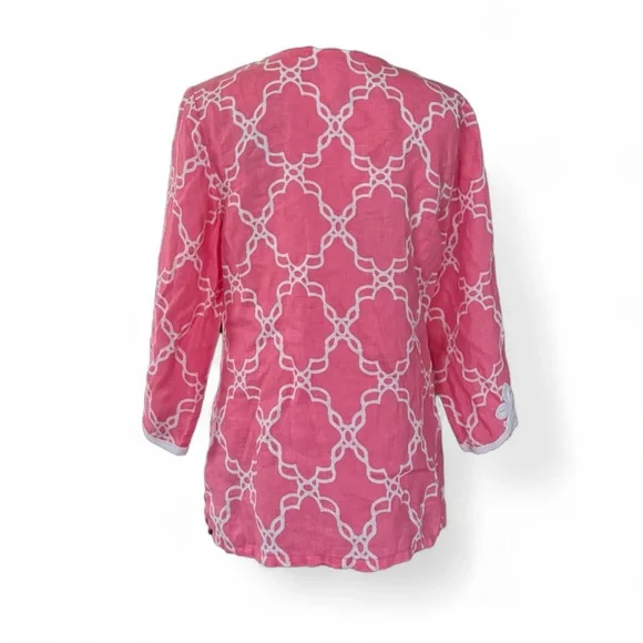 Charter Club Luxury Pure Linen Blouse - Picture 3 of 3